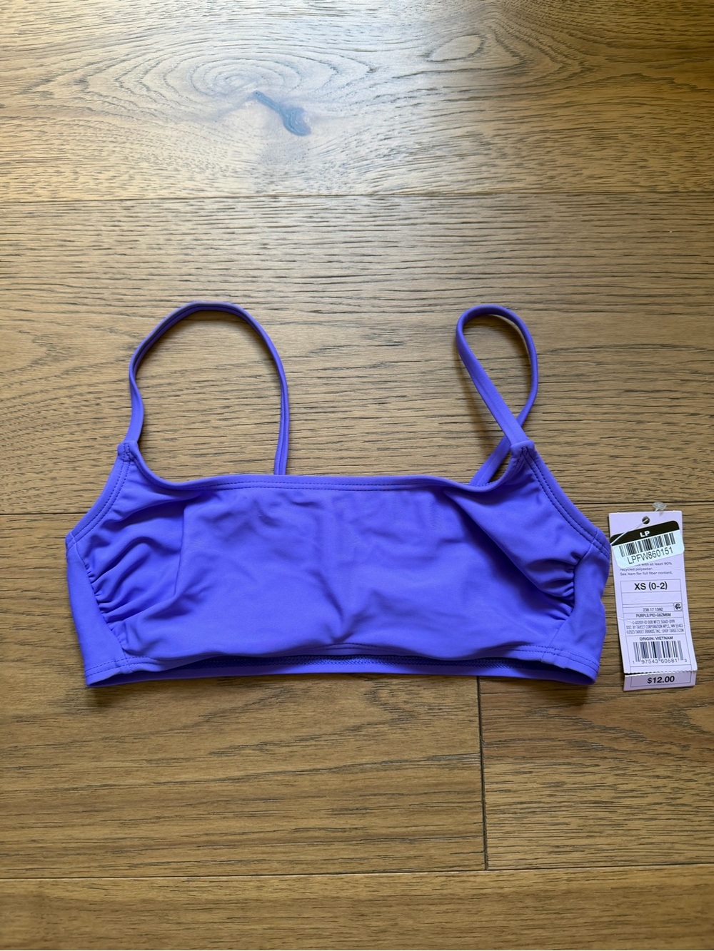 Target NWT XS Purple Bikini swimsuit Spaghetti Strap top